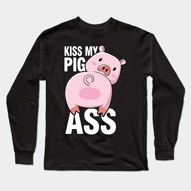 Pigs Butt Piglet Ass Long Sleeve T-Shirt by Tobias Store